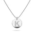 Initials Fabulous Alphabet Letter Necklace White Gold Layered Steel Jewellery